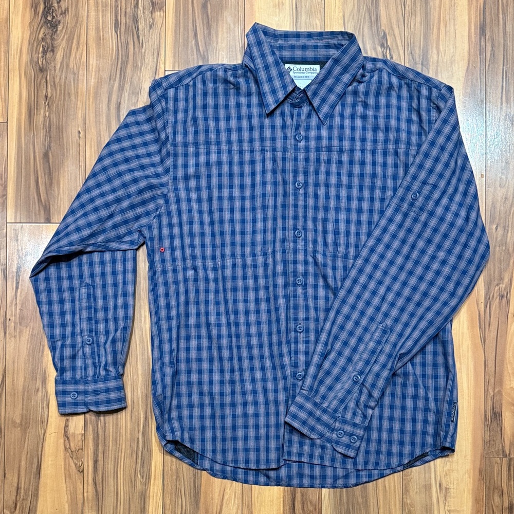 Columbia Navy Checkered Men's Shirt